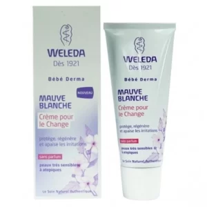 la crème de change Weleda à la mauve blanche
