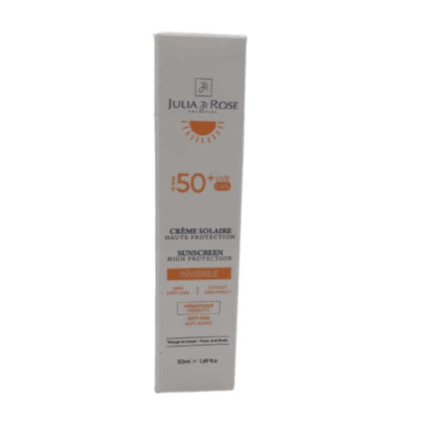 Julia & Rose Creme Solaire Invisible Aux Prebiotiques Spf50+